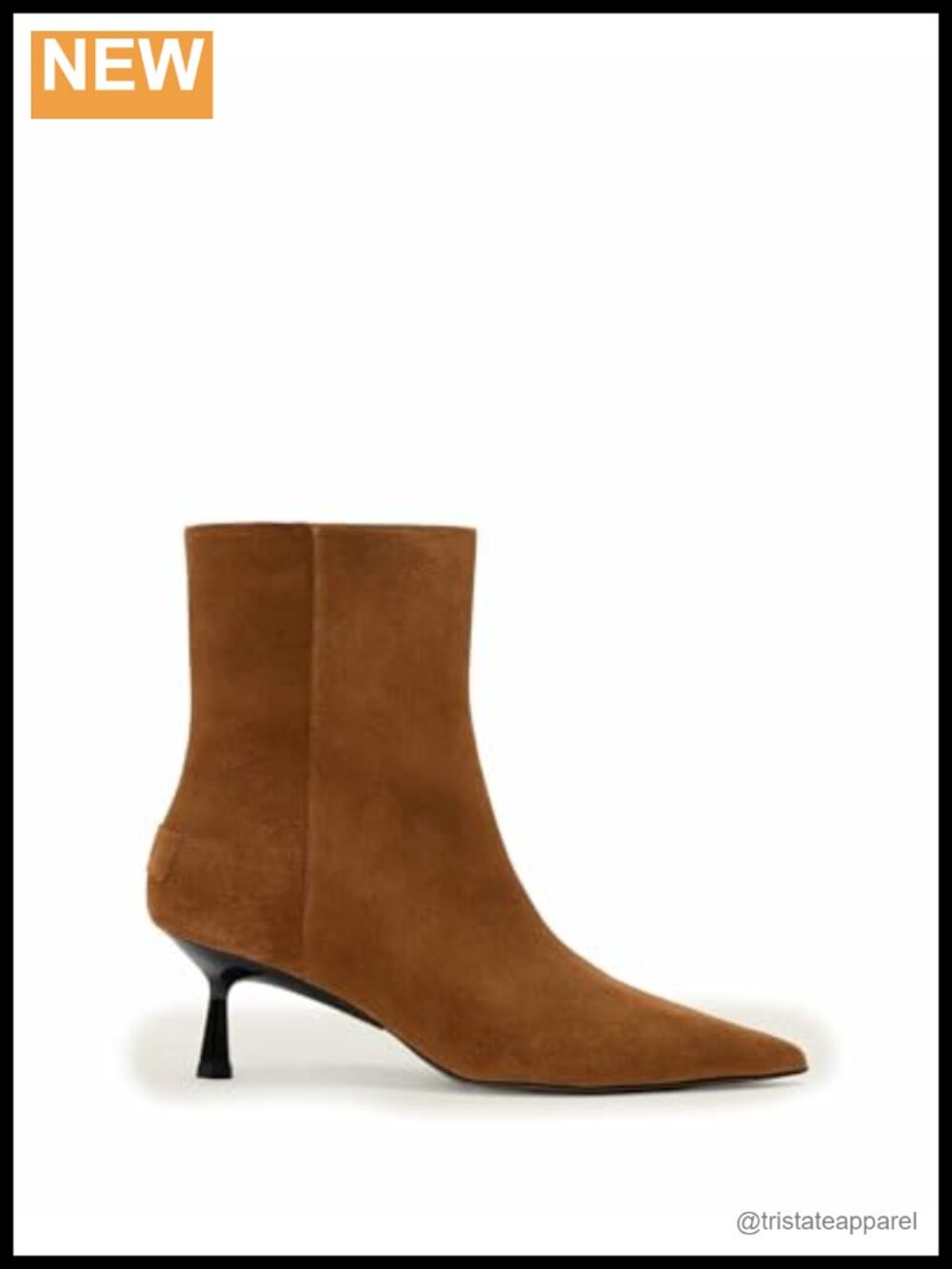 Suede Pointed Toe Stiletto Ankle Booties Zip Closure